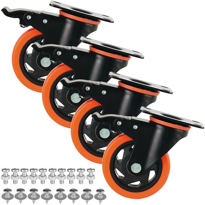 4 inch Double Locking Plate Casters