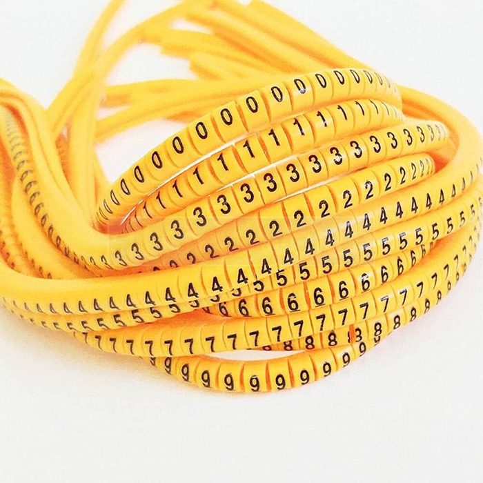 Cable Markers 0-9 Number Tube PVC Spiral Wrap