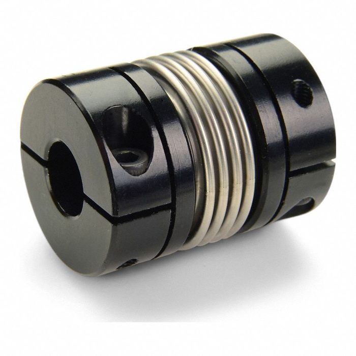 Bellows Coupling, 30 mm Bore Dia 1, 20 mm Bore Dia 2