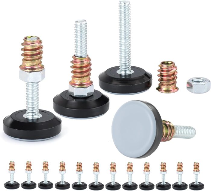 Adjustable PTFE (Teflon) Bottomed Leveling Glides