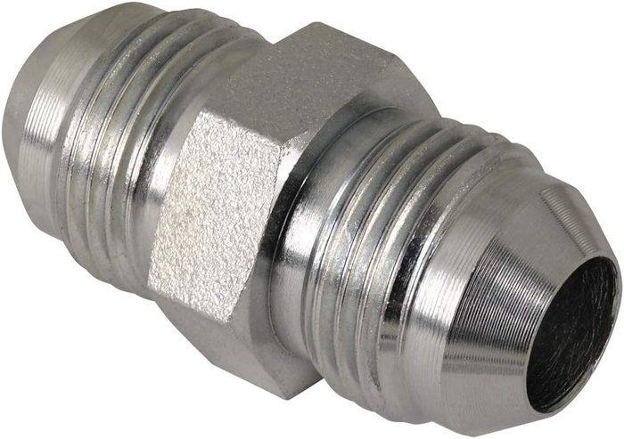 Hydraulic Hose Adapter, JIC-to-JIC, 3/4 in x 3/4 in Fitting Size, Male x Male