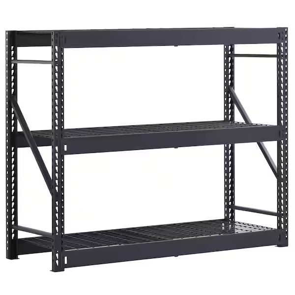 Black Freestanding Metal Shelving