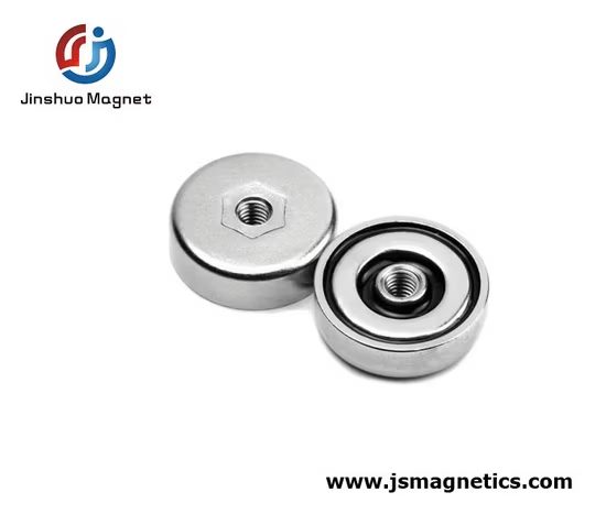 Neodymium Pot Magnet with Internal Threaded Stud