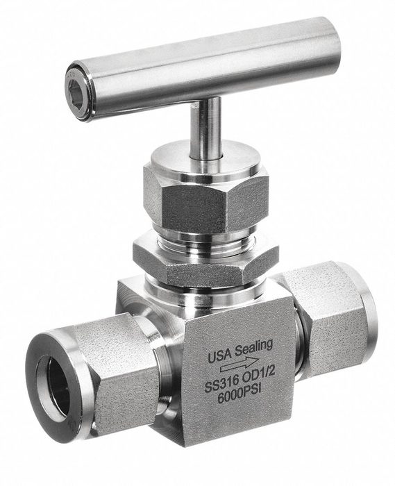 316 Stainless Steel Inline Needle Valve Body
