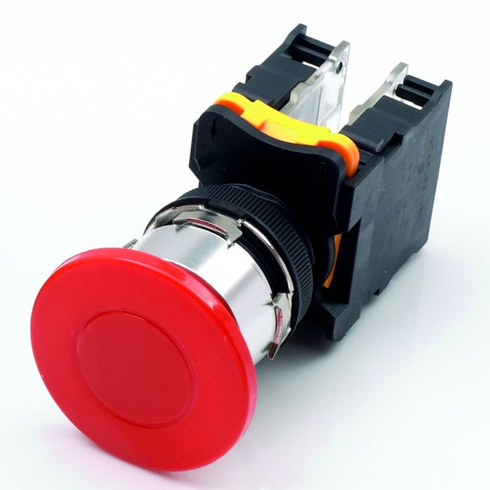 Push-Button Switch: Turn-to-Reset, 10.00 A, Red Button