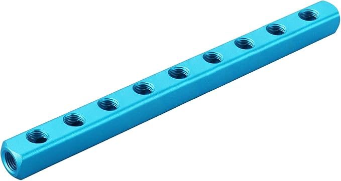 9-Way 12-Port Aluminum Air Manifold Block