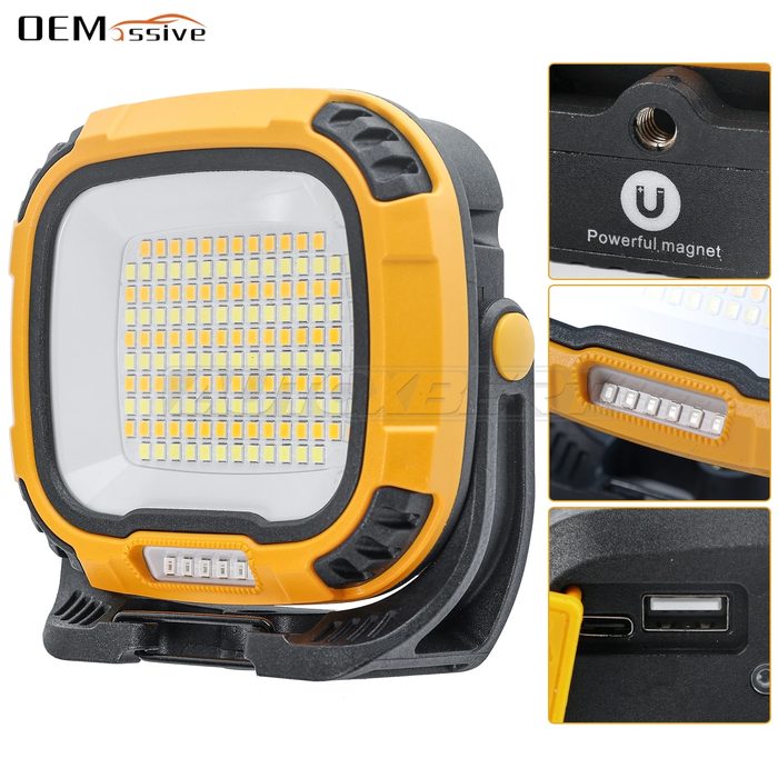 4000 Lumens Rechargeable Portable Magnetic & Hook LED Work Light
