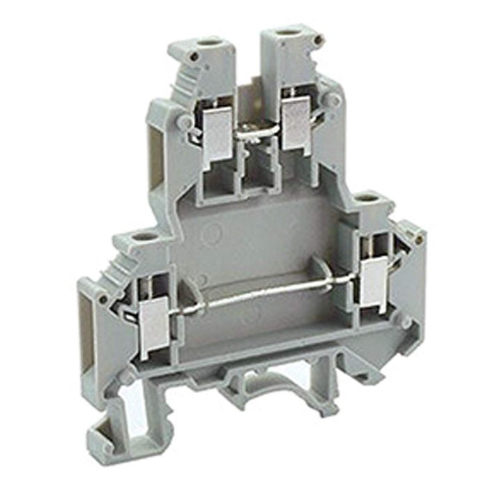 DIN Rail Ground Terminal Block, Screw Clamp 26-10 AWG