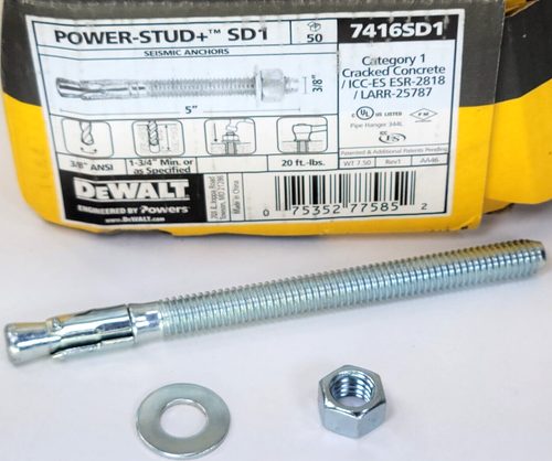 Power-Stud+ SD1 Wedge Expansion Anchor, 3/8 in x 2-1/4 in