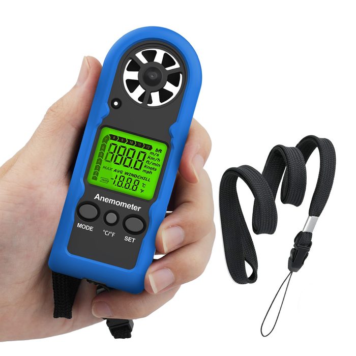 Digital One Piece Hand Held Airflow Meter with CFM