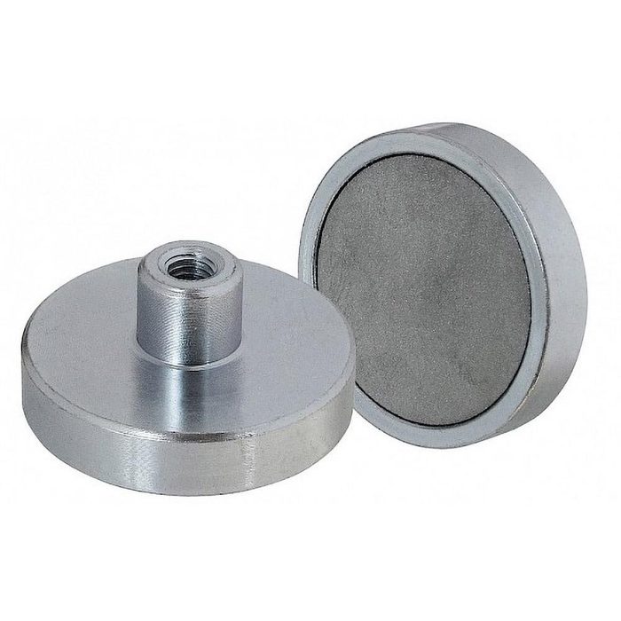 Ceramic Pot Magnet, 1.47 inch Diameter, 7 mm Overall Thickness