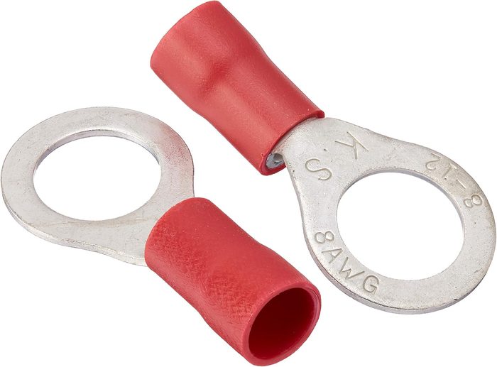 8 Ga. Ring Terminals, 3/4" Stud