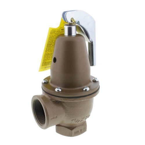 1-1/4" Iron Boiler Pressure Relief Valve, 30 psi, Expanded Outlets