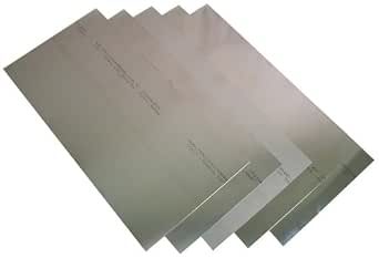 302 Stainless Steel Sheet, Unpolished (Mill) Finish, Full Hard Temper, 0.05-0.5 mm Thickness, 150 mm Width, 300 mm Length