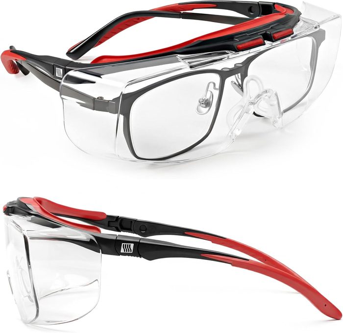 Adjustable ANSI Z87.1 Safety Glasses (Over Glasses)