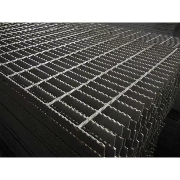 Carbon Steel Bar Grating, Serrated, 36" L x 36" W x 1.5" H, Galvanized Finish