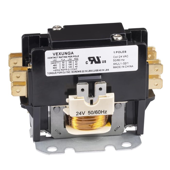 AC Contactor 1 Pole 32 Amp 24 Volt Coil
