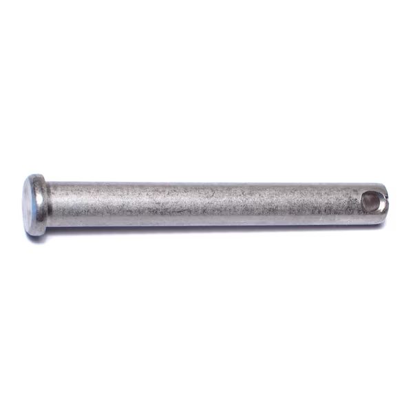 Clevis Pin, 3/8 in Dia, 18-8 Stainless Steel