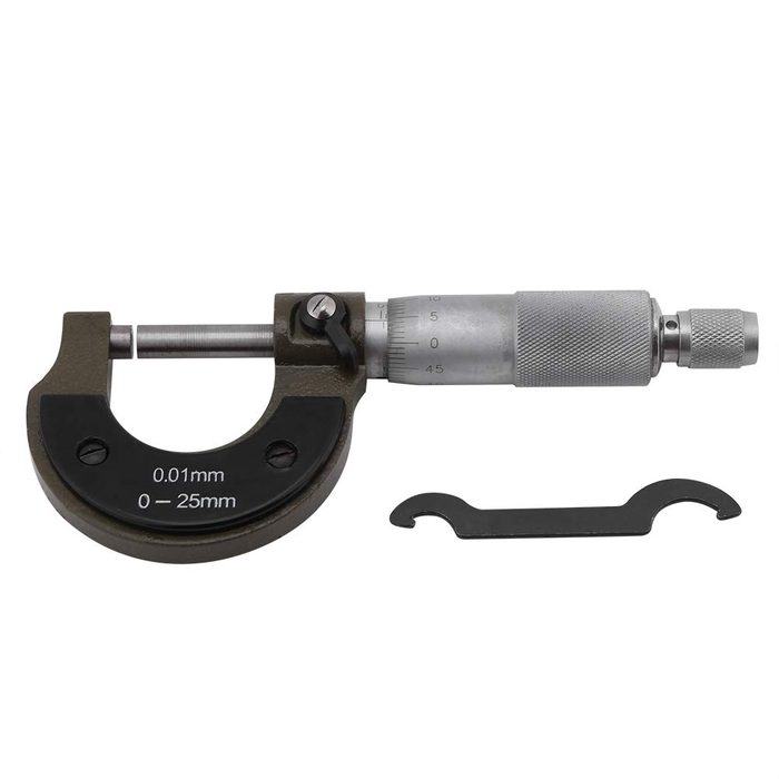 Outside Micrometer, Ratchet Stop, Lock Nut