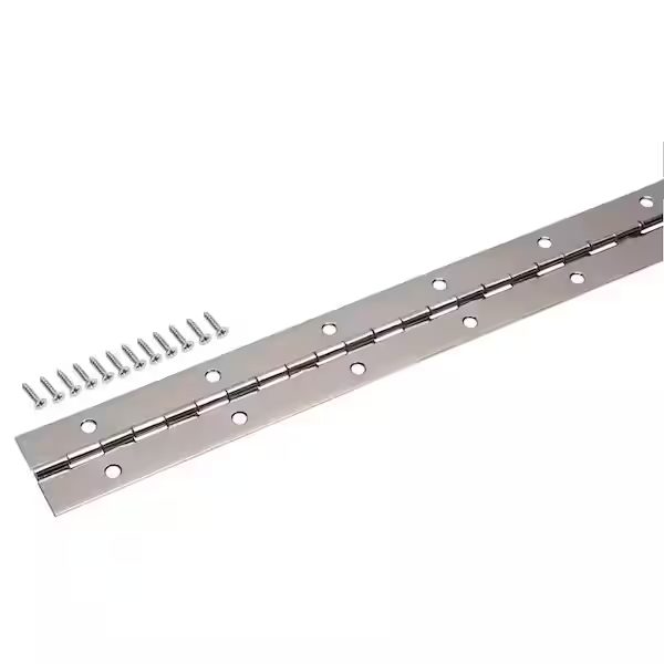 1-1/2 in. x 48 in. Bright Nickel Continuous Hinge