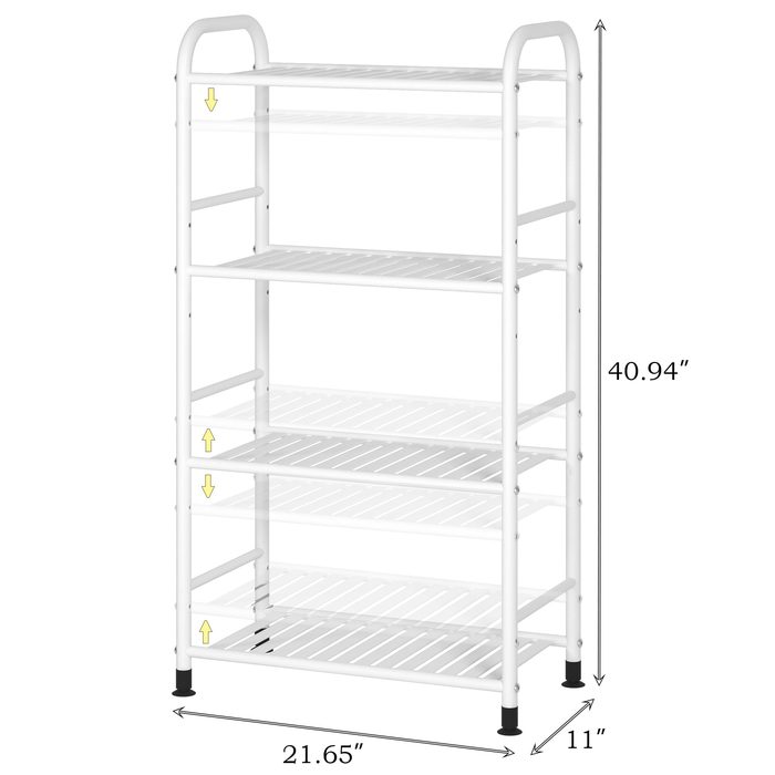 4-Tier Adjustable Shelving Unit, Heavy Duty Storage Rack Organizer