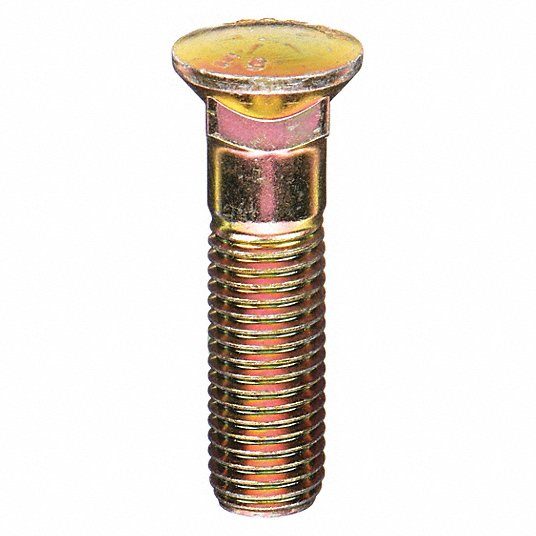 #3 Dome, 3/4"-10 Thread Size, Grade 8 Steel Plow Bolt