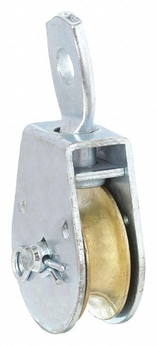 Swivel Pulley, 1 Sheave, For 3/8 in Rope Dia.