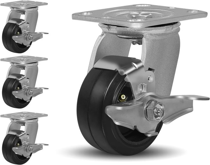 Heavy Duty Casters Wheels 4"-8" Diameter x 2" Width