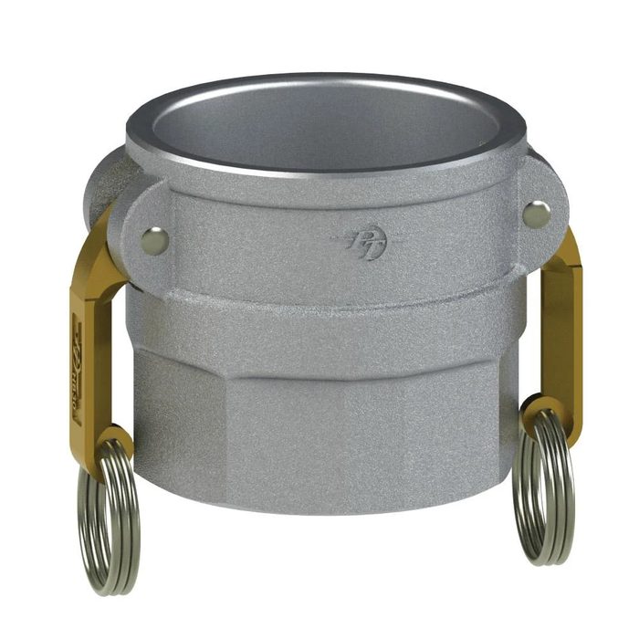 2" Female Coupler x 2" Female NPT Type D Aluminum Cam and Groove Hose Socket
