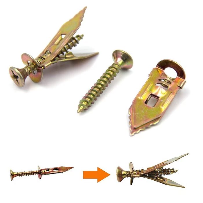 Hammer In Metal Drywall Anchors With Self Tapping Screws