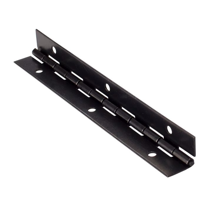 6 Inch Continuous Hidden Concealed Black Iron Steel Economical Offset Small Single Wrap Piano Hinges