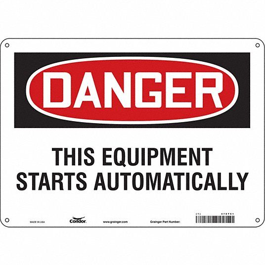 Aluminum Machine Safety Sign