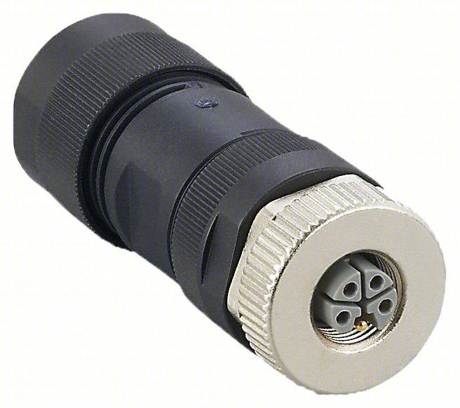 M12 Circular Connector, L Coded, 5 Socket