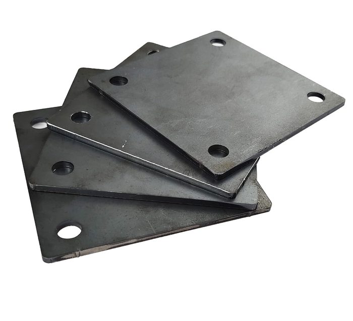 3-inch Steel Plate with Holes, 9 Gauge A36 Hot Rolled Mild Steel