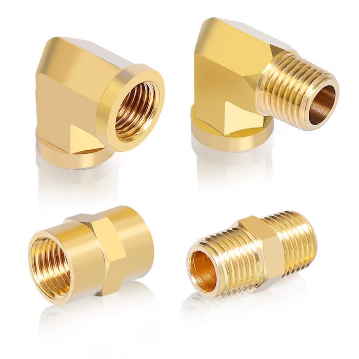 Industrial Grade Brass Pipe Fittings 1/2 Inch NPT Female
