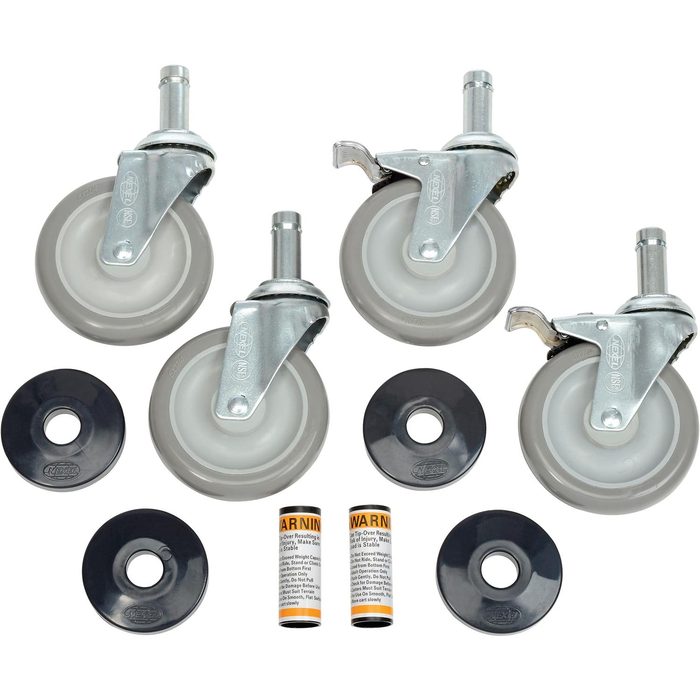 Polyurethane Wheel Swivel Casters, 5" Diameter, 1¼" Thick
