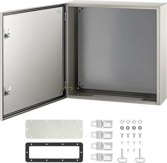 Nema 4X Single Door Wall Mount Enclosure, 24 x 24 x 8 in
