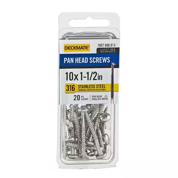 #10 x 1-1/2 in Pan Head Phillips Machine Screw