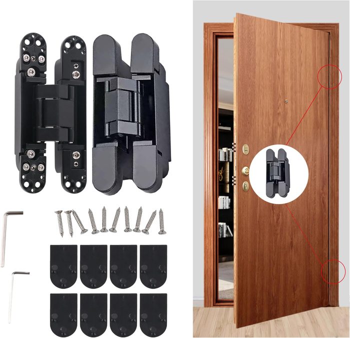 Interior Secret Doors 3D Adjustable 180 Degree Opening Concealed Hinge