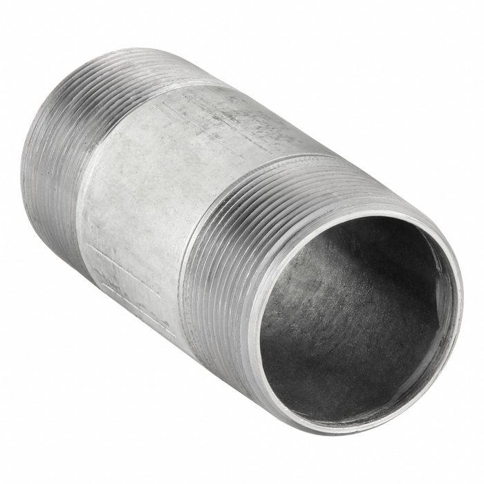 Pipe, 1 in Nominal Pipe Size, Male NPT x Male NPT, 6 ft Lg, Schedule 40, Black Grade A Steel, Welded
