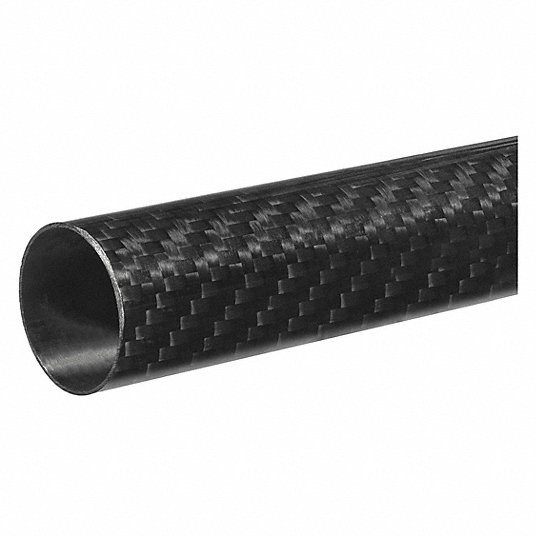 Opaque, Black, Standard Carbon Fiber Round Tube
