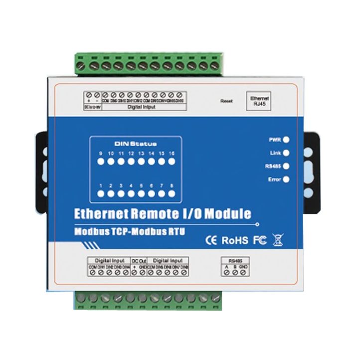 MODBUS TCP Ethernet RS485 Digital DAQ Remote IO Module