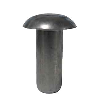 1/4" X 3/8 Flat Head Plain Finish Solid Rivet
