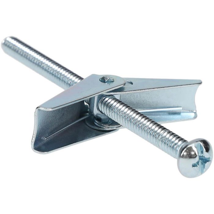 3/16" x 3" Flat Head Carbon Steel Toggle Bolt Hollow Wall