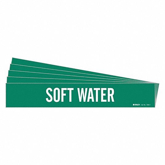 Pipe Marker, Soft Water, 2 1/2 - 7 7/8" Pipe Diameter