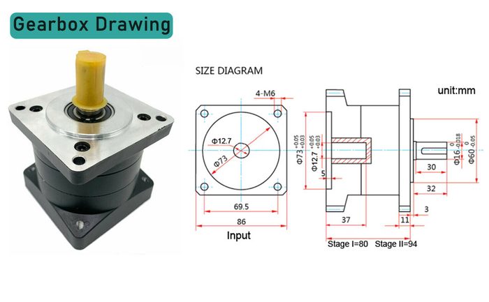 Planetary Gearbox Nema 34 Frame