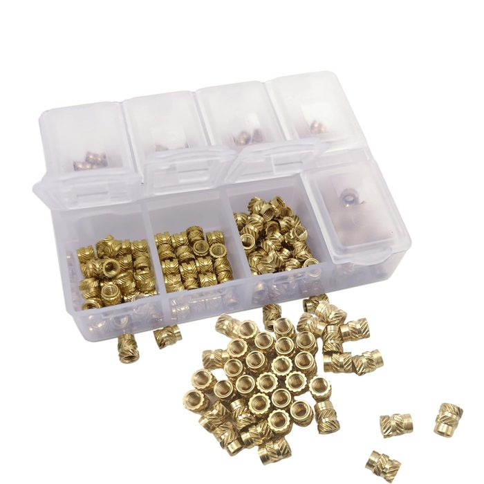 M2 M2.5 M3 Heat Set Inserts for Plastic Threaded Brass Insert Nuts for 3D Printing