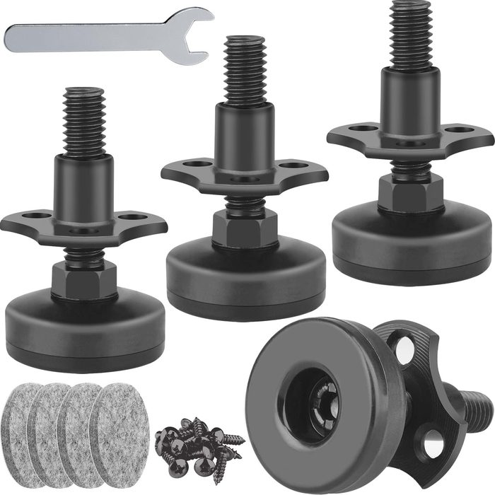 Adjustable Heavy Duty Furniture Leveling Feet with Screws and Felt Pads