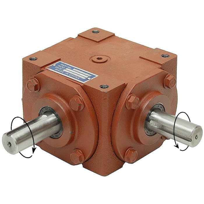 1:1 Right Angle Gearbox 32 HP Both Shafts Keyed