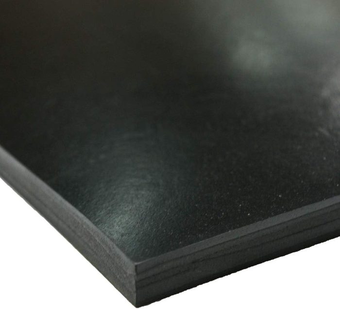 EPDM - Commercial Grade - 60A - Rubber Sheet - 1/4" Thick x 4" Width x 4" Length - Black (5 Pack)